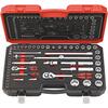 Hexagon socket wrench set1/4" and 1/2" 55-pc.